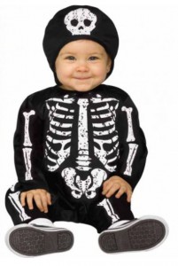 Halloween baby skeleton costume